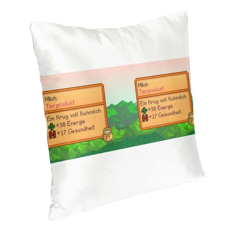Stardew Valley Video Gamer Milk Cushion Cover Sofa Home Decor Square Throw Pillow Cover 45x45cm