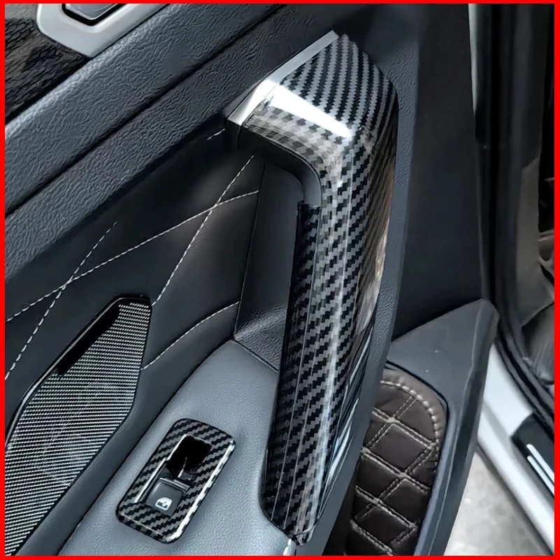 Car Styling For VW Tiguan 2010-2021 Door Handle Armrest Holder Cover Trim Strips Decoration Frame Auto Parts Accessories