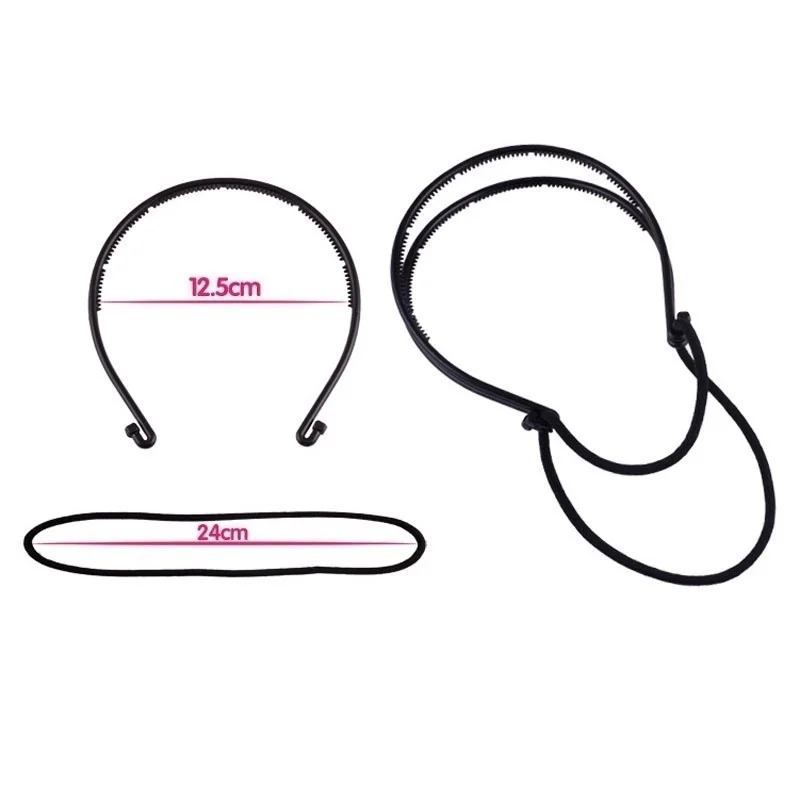 Fashion Women Girl Double Layer Adjustable Head Hair Hoop Elastic Hair Rope Hair Band Hair Accessories Hot Sale