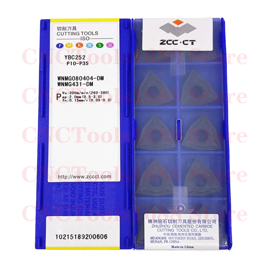 ZCC.CT WNMG080404 WNMG080408 WNMG080412-PM DF DM PR YBC252 Carbide Insert  WNMG Inserts