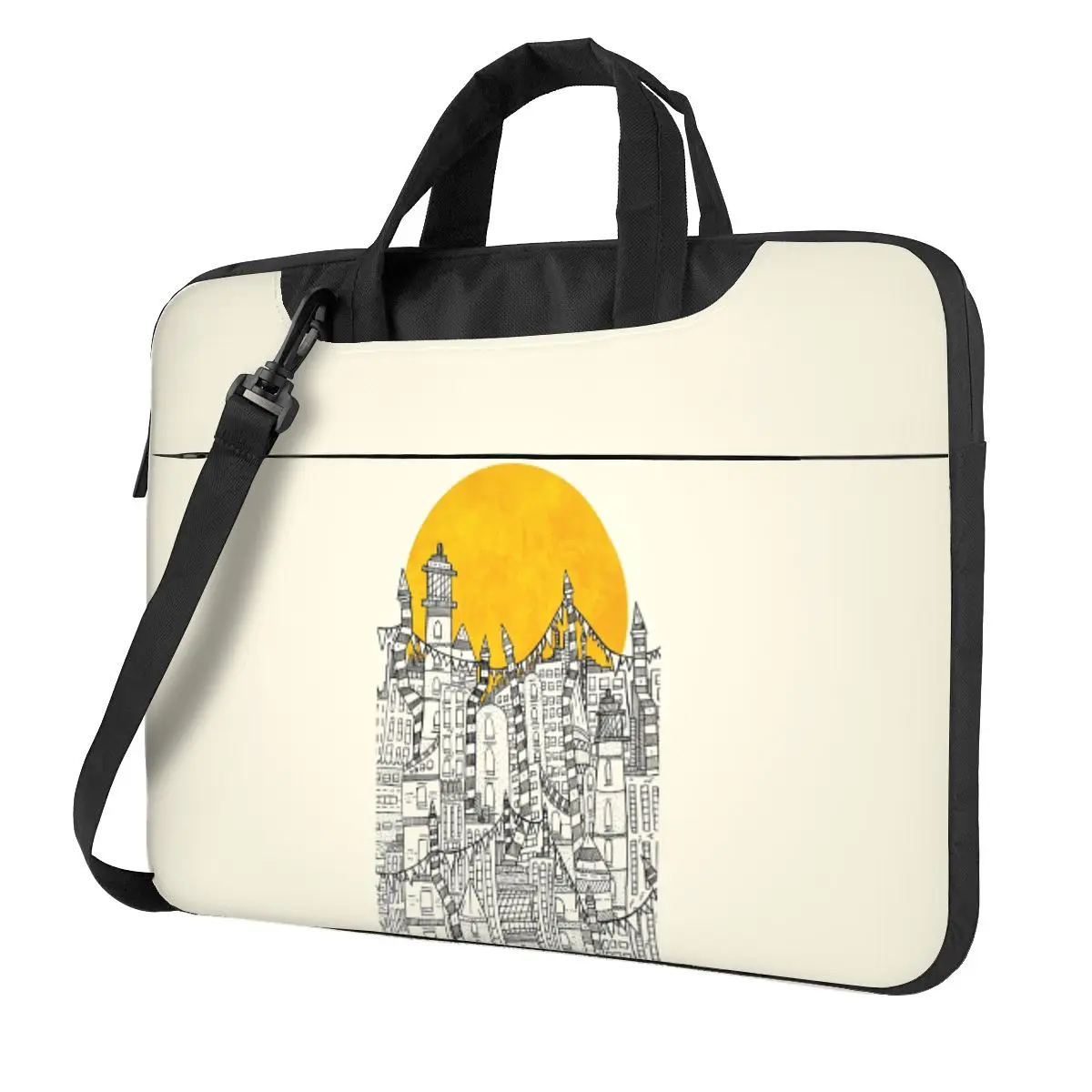 

Большой солнце, маленький город, сумка через плечо для ноутбука, сумка для компьютера 13, 14, 15,6 дюймов, чехол для ноутбука Macbook Pro Lenovo