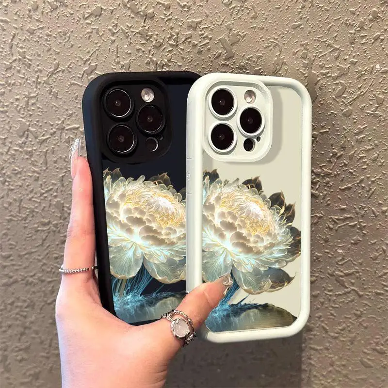 Case For Realme C55 C53 C35 C30 C21Y C25Y C21 C11 C2011 C12 C15 C25 C20 5 5s 6i 5i 7i 8i 8 5G cover Retro Lotus Flower