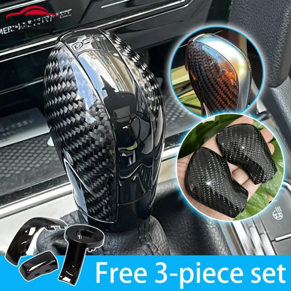 

Carbon Fiber DSG gear Knob cover shifter trim for VW Golf 7 GTI R Tiguan Passat B7 B8 CC R20 Scirocco Jetta MK6 GLI interior