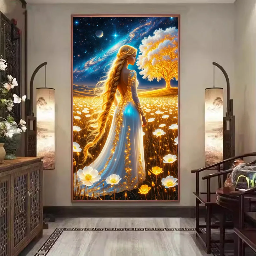 

Новая коллекция: Алмазная мозаика «Женщина и цветы» для самостоятельной вышивки, полная выкладка, алмазная вышивка крестом, декор для дома