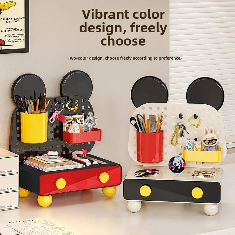 Multi-Functional Desktop Organizer Rack  Hole Board Bedroom Desk Storage Shelf High Aesthetic Value Plastic Material