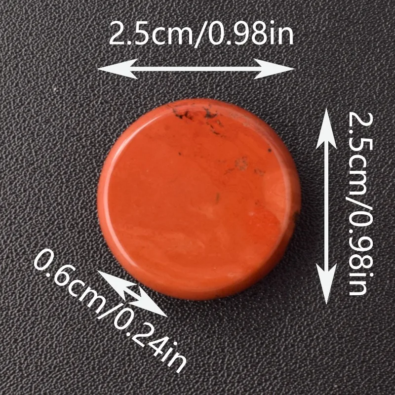 10pcs/lot 25mm Carved No Holes Loose Crystal Flat Stone Beads for DIY Earring Necklace Pendant Jewelry Making