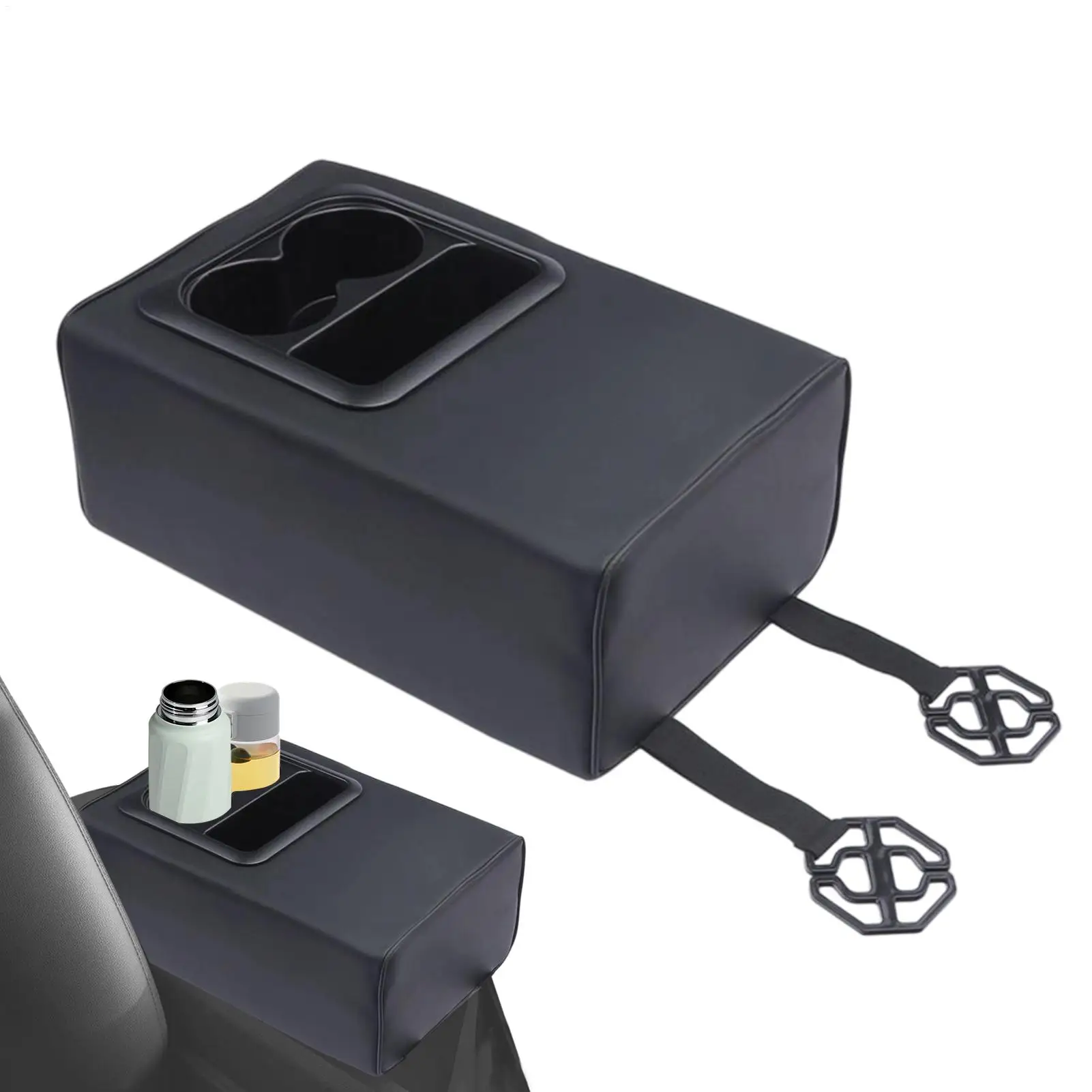 Armrest box booster pad Backseat Arm Rest Console Box Console Cup Holder Universal Car Armrest Cushion for Truck SUV Sedan