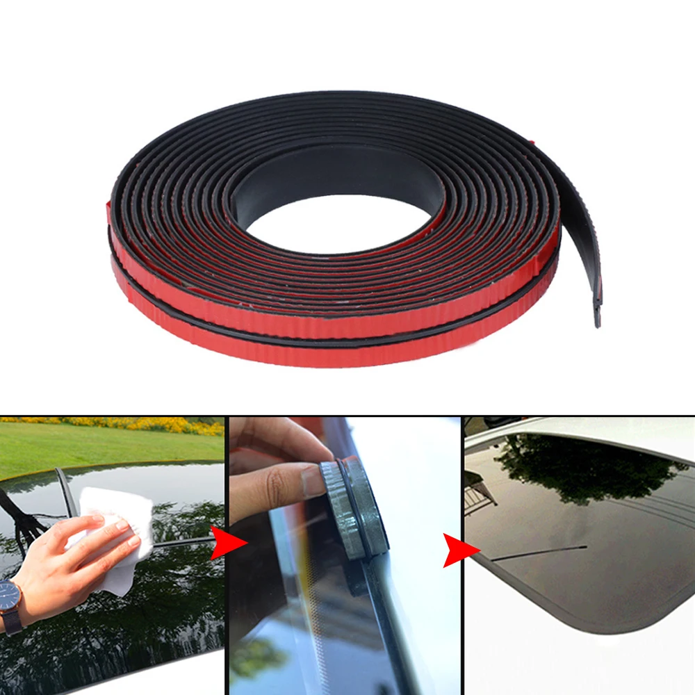 

2m Rubber Car Sealant Protector Strip Car Roof Window Seal Edge Sealing Strip Windshield Seals Noise Insulation Strip Accessory