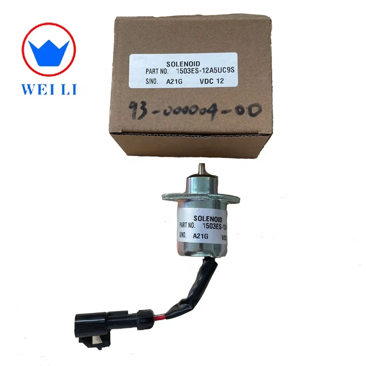 Hot Sale Fuel Shutoff Solenoid Valve 25-15230-01 Fuel Electric Stop Solenoid Valve For KUBOTA V1505 R90