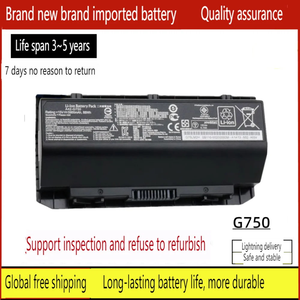 

New Laptop battery for Asus A42-G750 G750J G750JH G750JM /JS/JX/JZ/JW