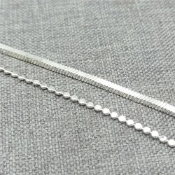 925 Sterling Silver Bulk Unfinished Square Snake Flat Coin Chain for Bracelet Necklace 100cm/3.28ft