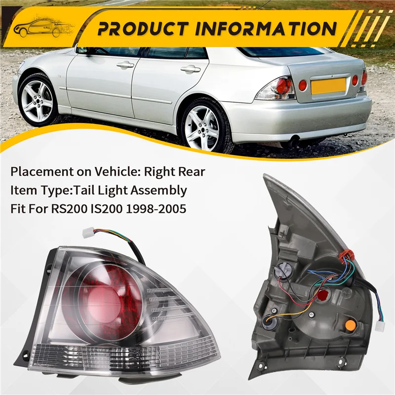 

NEW-For Lexus Car LED Tail Light Rear Bumper Brake Stop Lamp ALTEZZA RS200 IS200 1998-2005