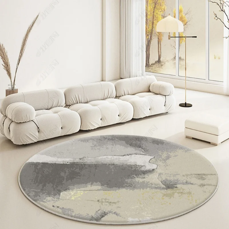Modern Abstraction Carpets for Living Room Nordic Bedroom Decor Round Carpet Large Area Chair Floor Mat Home Study Non-slip Rug