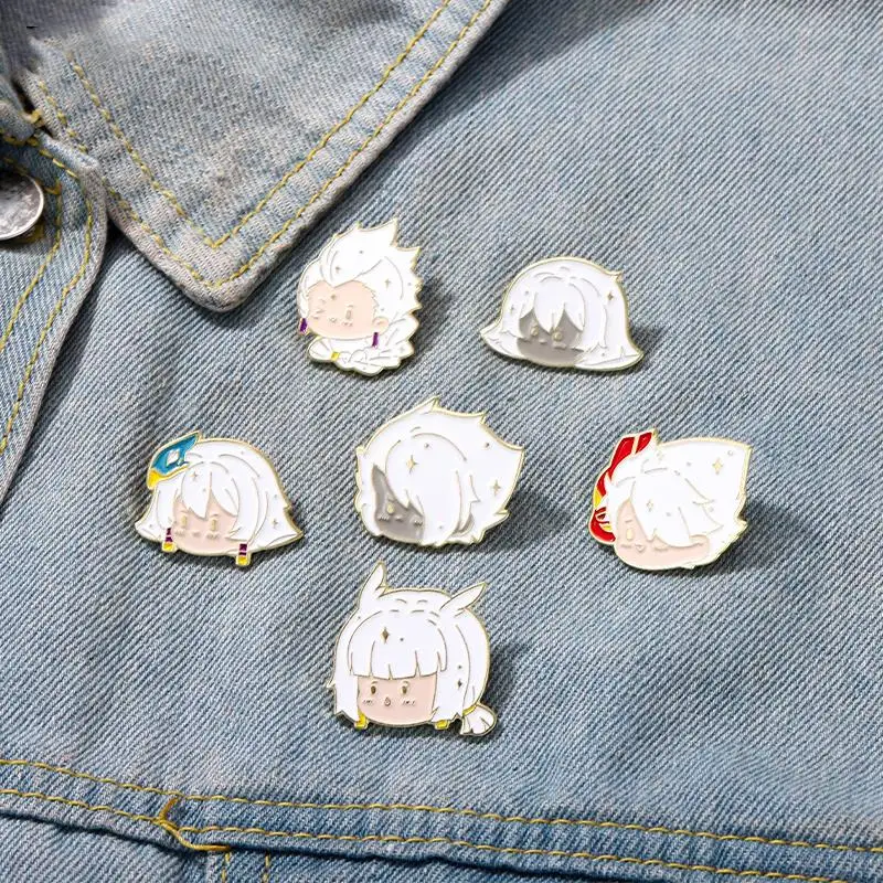 the Light Enamel Pins Game Character Chibi Brooches Lapel Badges Cartoon Funny Jewelry Gift for Kids Friends Sky Children of