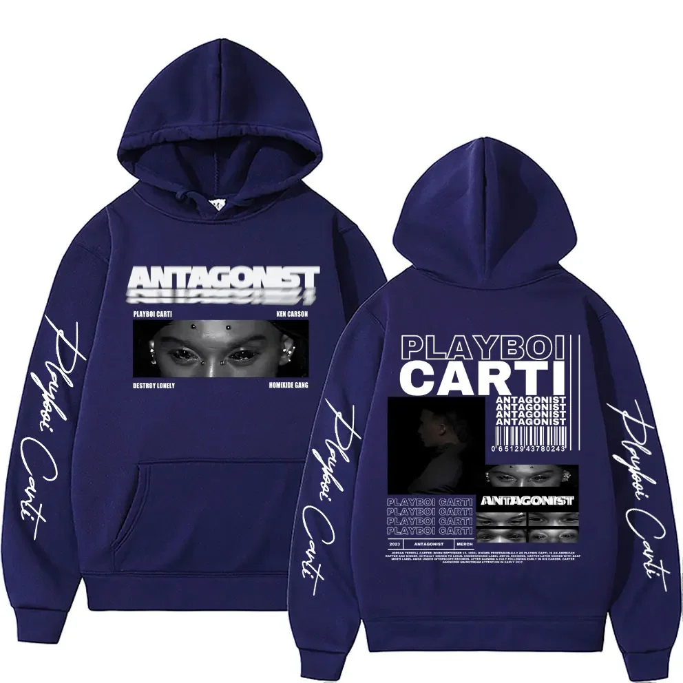 Best Famous Rapper Playboi Carti Antagonist Album Graphic Hoodie 2024 Tour Concert Opium Sweatshirt Men Hip Hop Oversize Hoodies