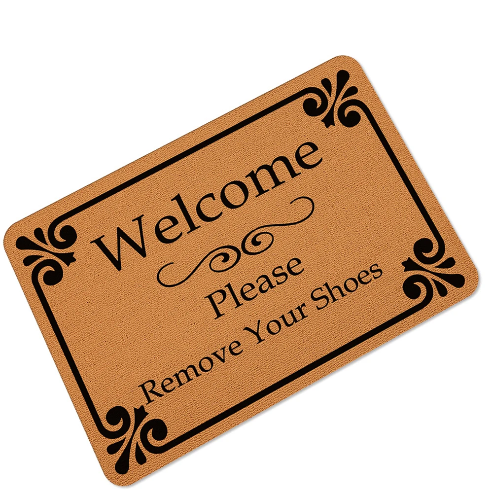 

Stylish Non-Slip Entrance Doormat Letter Design Floor Mat For Front Door Bedroom Living Room Durable Indoor Outdoor Mat Welcome