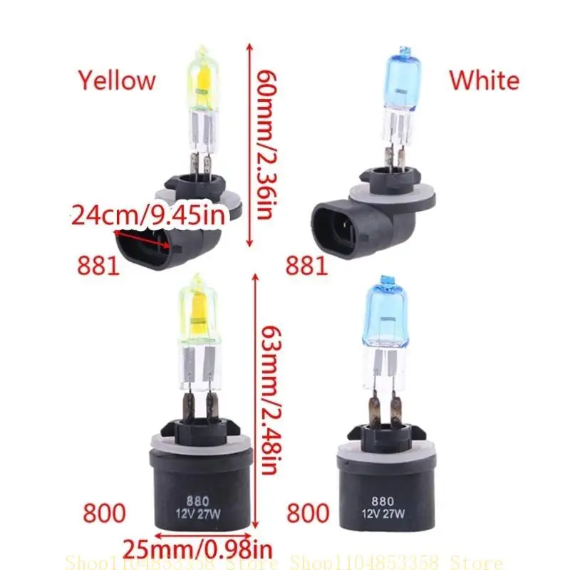 652F Indicateur véhicule Remplacement l'ampoule 880/881 12V 27W LED HALOGER BALBES