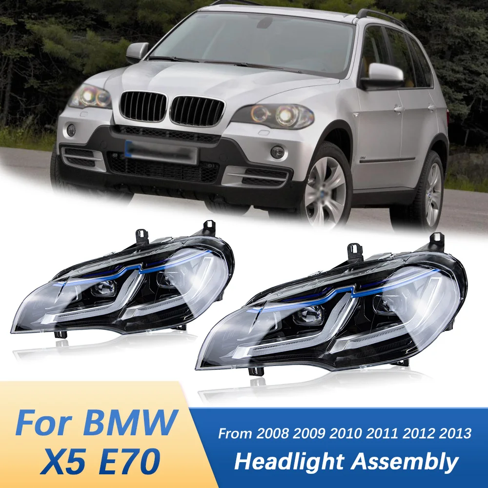 

Высококачественная фара в сборе для Bmw X5 E70 2008 2009 2010 2011 2012 2013, модель светодиодных передних дневных ходовых огней, указатели поворота