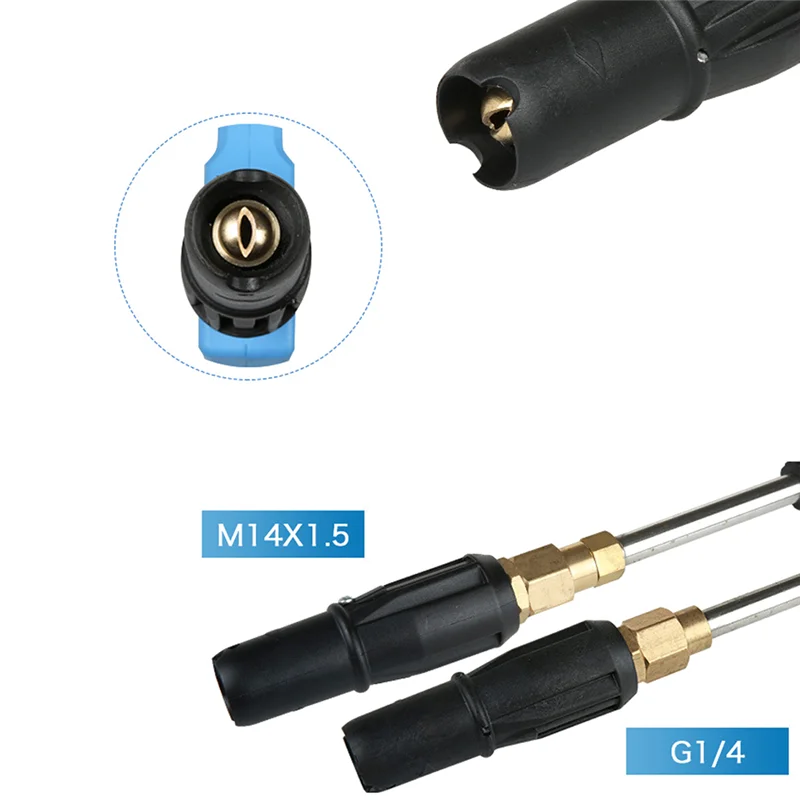 

AS94-Brass Fan-Shaped Snow Foam Nozzle Self-Priming Nozzle For High Pressure Washer Generator Car Cleaning Accessory