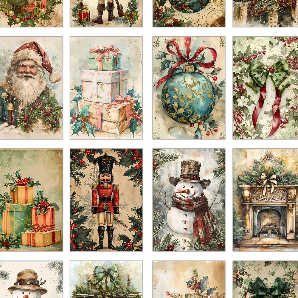 32 Stück. Vintage-Weihnachtspostkarten, Halloween/Back-to-School-Saison/Geburtstag/budgetfreundlich, Geschenke, Sammlerstücke, postfertig. – Detail 5