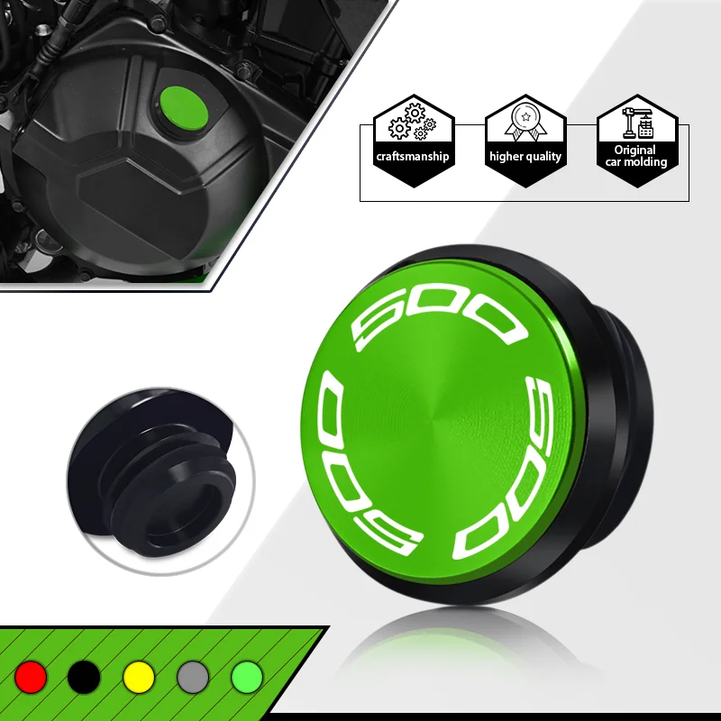 

2026 NEW Motorcycle Engine Oil Cover For NINJA500 Z500 NINJA400 Z400 ZX4R ZX4RR Engine Oil Cap Bolt Screw Protection ninja500