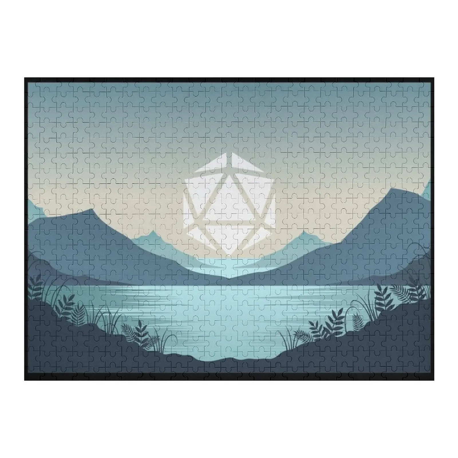 

Sad Sunset Polyhedral D20 Dice Sun RPG Landscape Jigsaw Puzzle Wooden Compositions For Children Toys For Children Puzzle