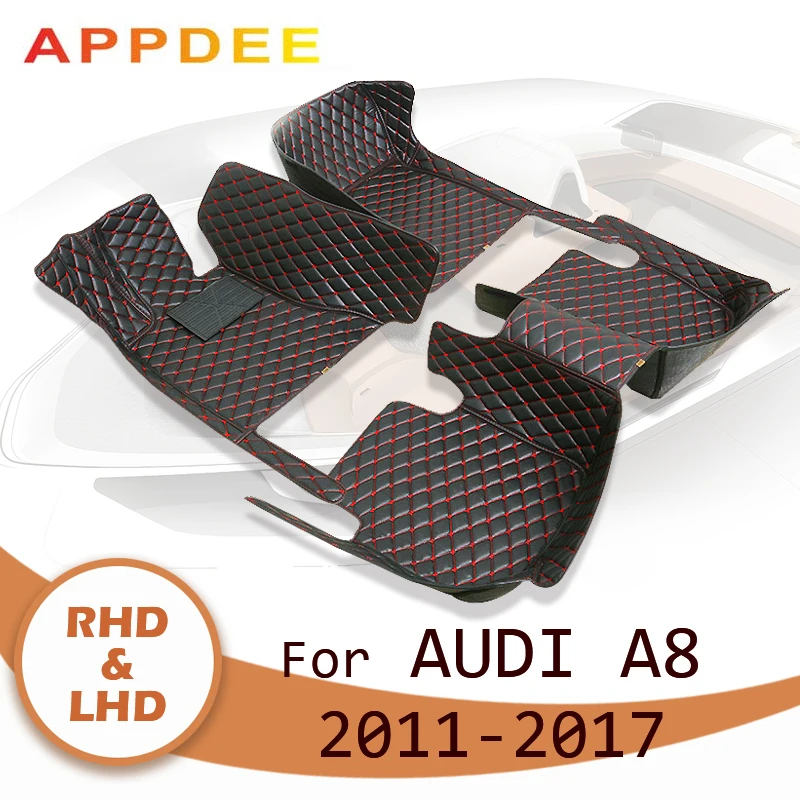 APPDEE Car floor mats for AUDI A8/A8L（Four seat 12 cylinder）2011 2012 2013 2014 2015 2016 2017 Custom auto foot Pads automobile