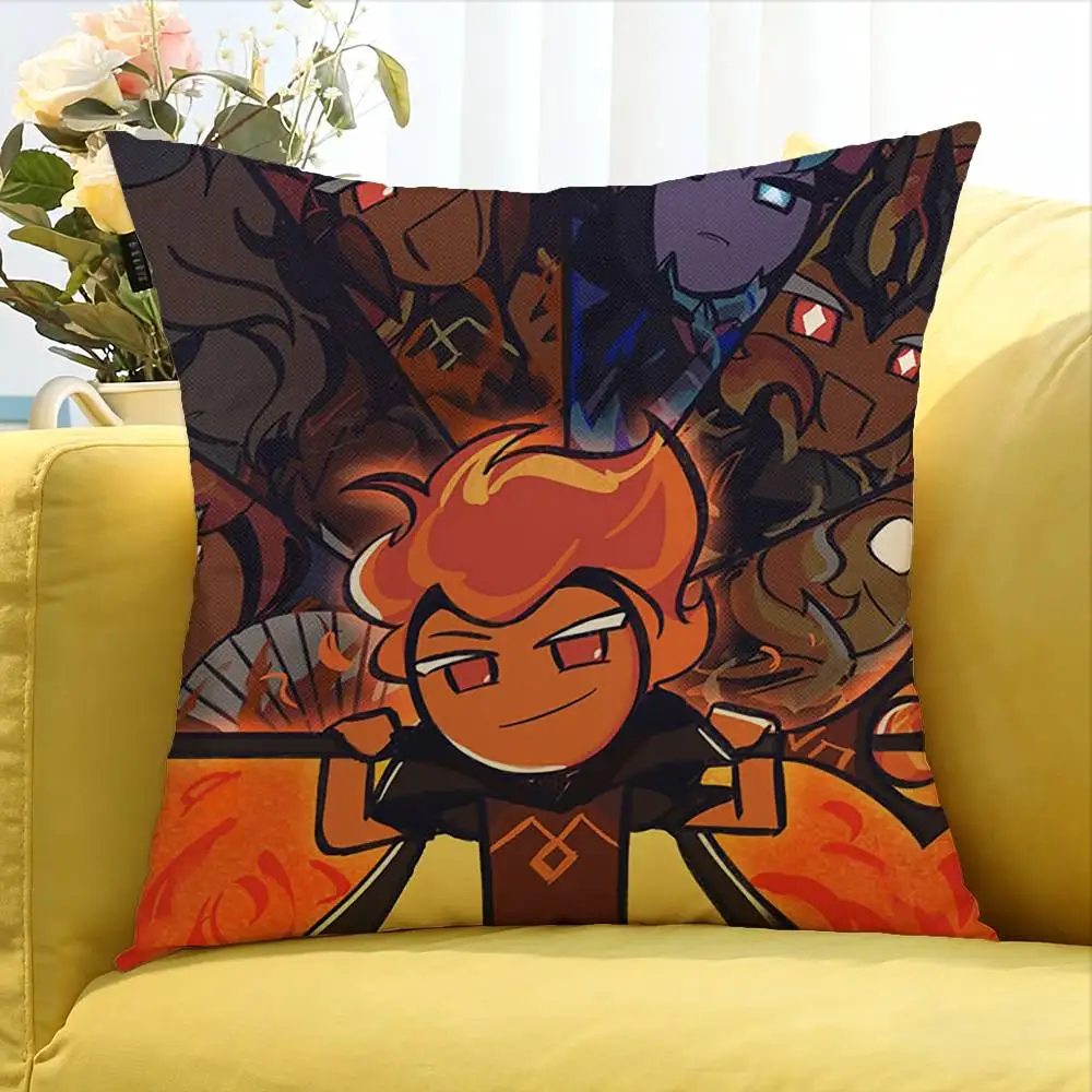 Fire Spirit Cookie Run  Various Sizes Square Pillow Case For Car Home Bedchamber Decor