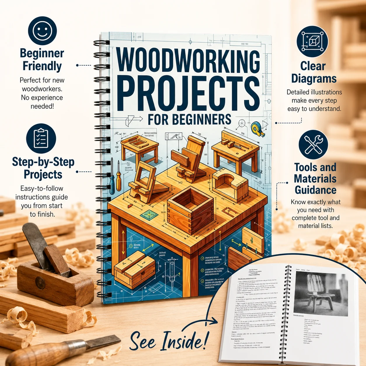 Beginner Woodworking Guide DIY - огляд і ціна Woodworking Ebook