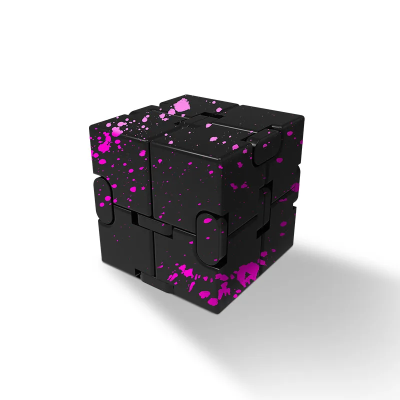 Cubo infinito in lega di alluminio metallo EDC antistress mini giocattolo portatile ufficio infinito agitarsi relax giocattoli di sfiato