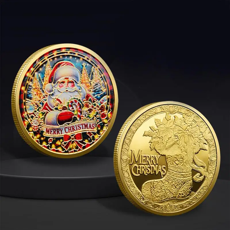 Christmas Coin Santa Snowman Coin Christmas Commemorative Coin Collectible Coin Souvenir