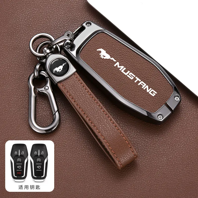 Zinc Alloy Smart Remote Key Case Cover 3/4/5 Button For Ford Mustang Edge Explorer Fusion Mondeo Kuka Car Key Shell Uncut Blade