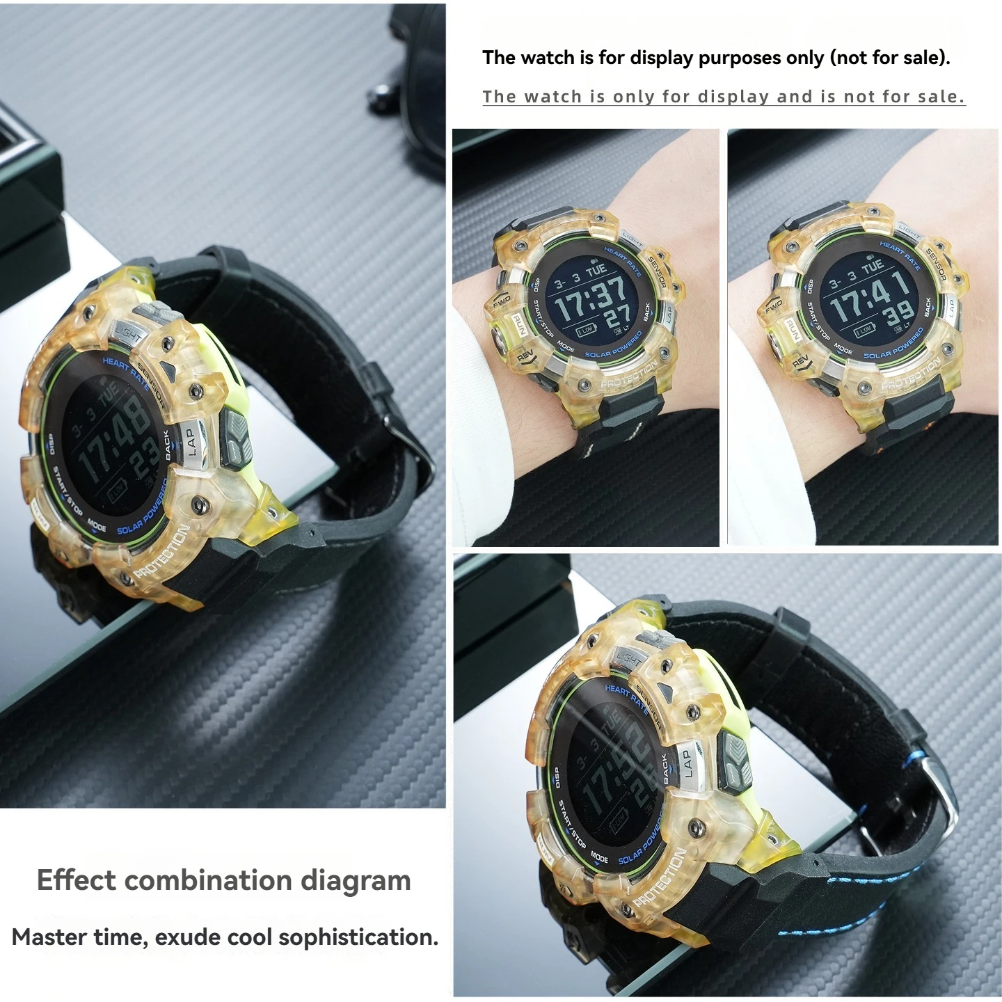 Suitable for Casio G-SHOCK series 3475 GBD-H1000 modified and upgraded soft cowhide Genuine leather watchband accessories view 4