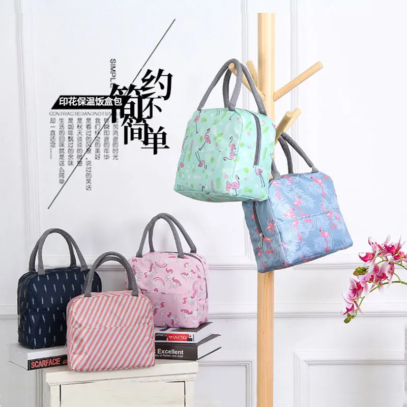 Bags Functional Pattern Cooler Lunch Box Portable Insulated Canvas Lunch Bag Thermal Food Picnic Lunch Bags For Women Kids