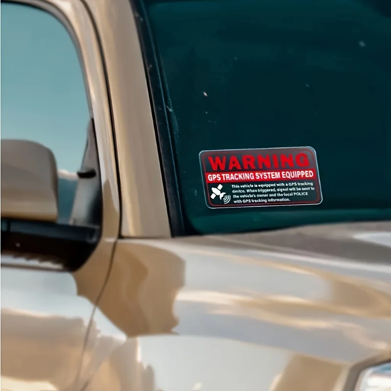 WARNING GPS Tracking System Equipped Anti-Theft Warning Sticker Waterproof UV Resistant Decal for Car Truck Motorcycle Window