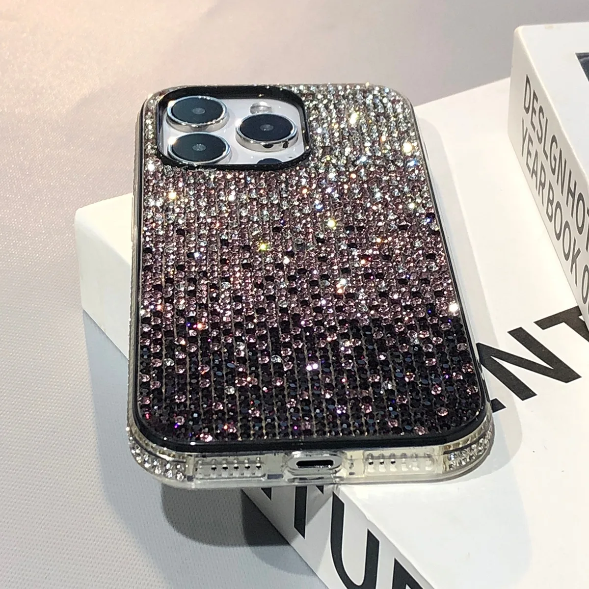 15Pro Max Luxury Case Full Shinny Diamond Bumper Frame Cover for iPhone 15 Plus 11 12 13 14 15 Pro Max X Xs Xr 7 8 Plus PC Cases