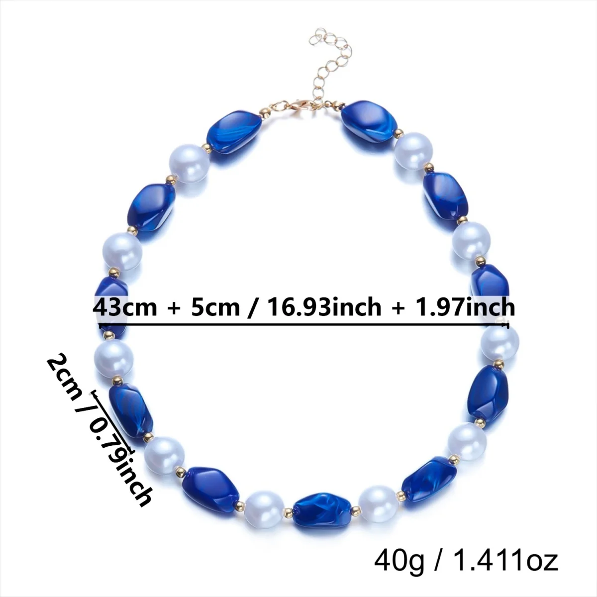 Französische sanfte barocke Halskette mit simulierten Perlen aus rosa Harz für Damen und Herren, elegante, süße, unregelmäßige Perlen, Choker-Schmuck, Geschenk – Detail 37
