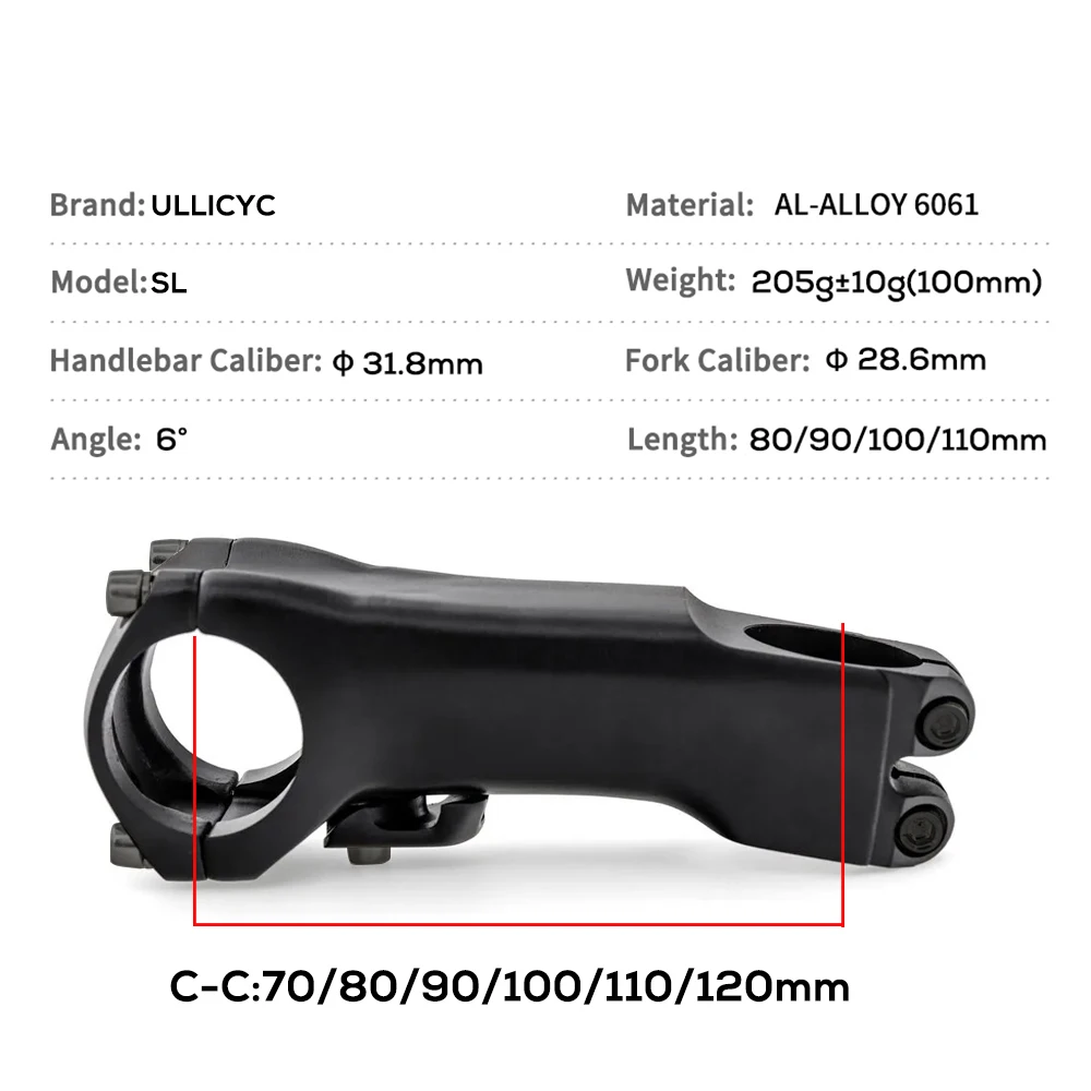 SL7 No Logo Bicycle Stem Race Road Bike Aluminum Alloy Stem Aero Riser Integrated Internal Wiring Hidden Cockpit SL7 70mm-110mm