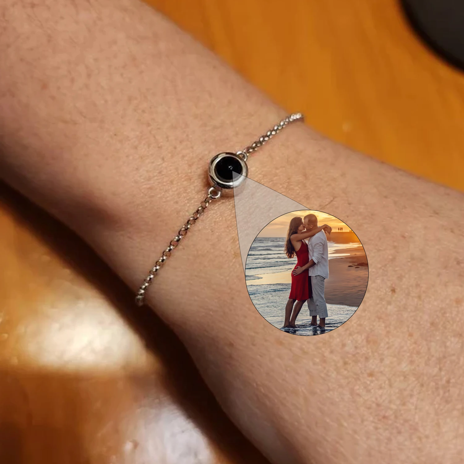 

Custom Photo Projection Bracelet • Personalized Picture Inside Bracelet • Minimalist Pet Memorial Jewelry • Trendy Best Friend G