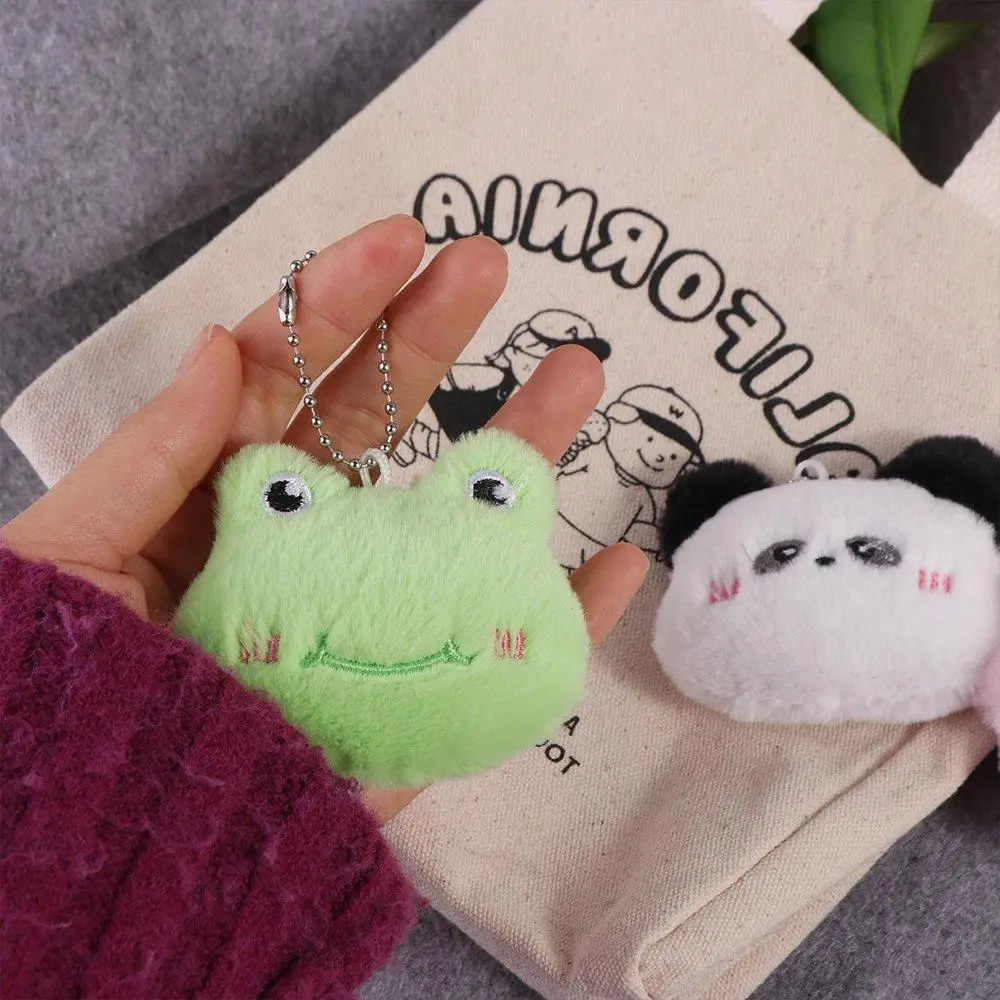 Lovely Plush Animals Bag Pendant Cartoon Squeak Stuffed Doll Keychain Children Backpack Decoration Birthday Gifts Toy