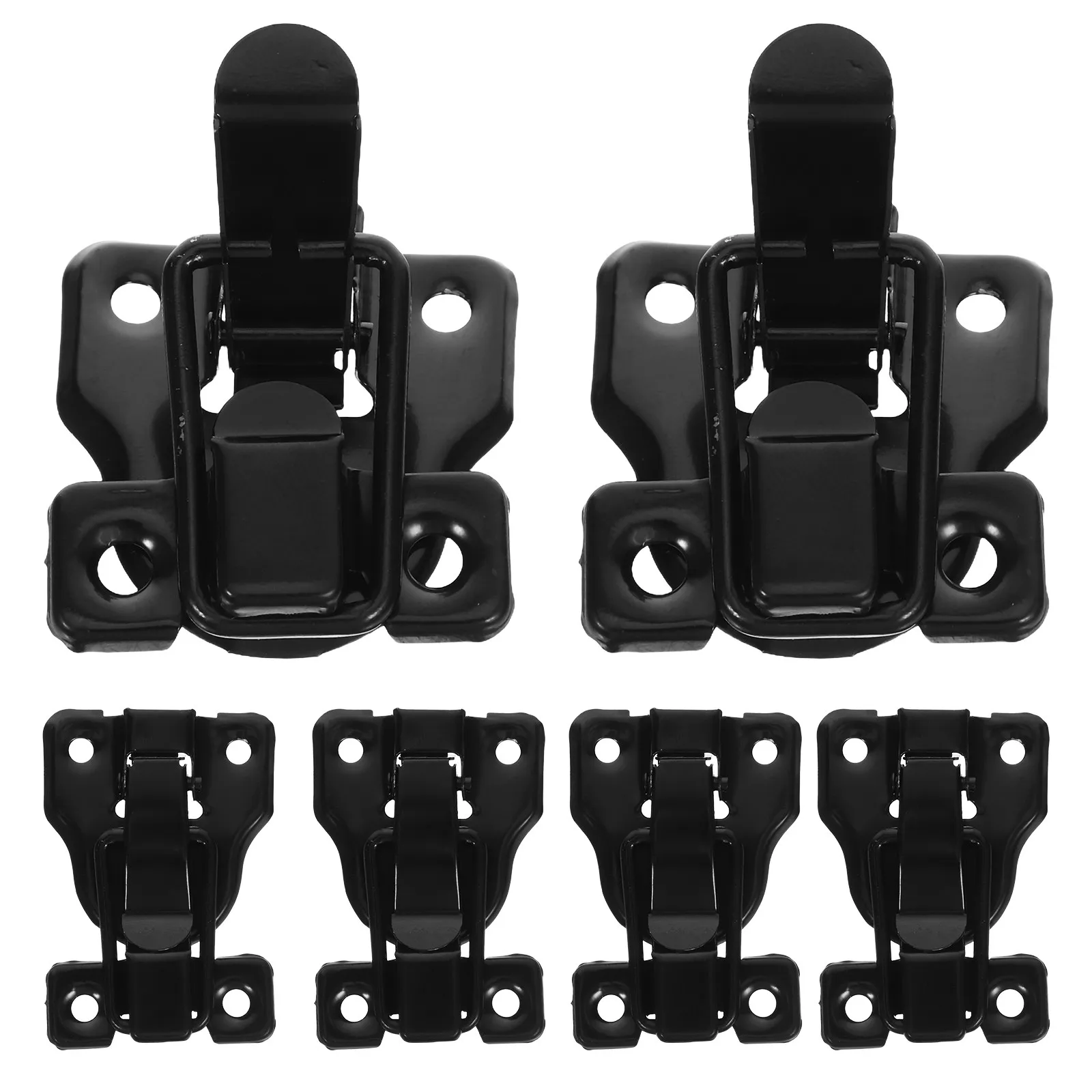

6Pcs Duckbilled Hasp Latch Secure Vintage Toggle Lock Iron Wood Construction for Small Box Cabinet Toolbox Suitcase Decorative