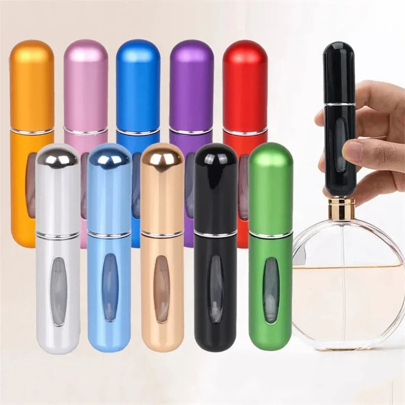 5Pcs/Set Travel Perfume Bottle Refillable Portable Mini Atomizer Spray Refill Bottle Women Pocket Dispenser Cologne Sprayer 5ml