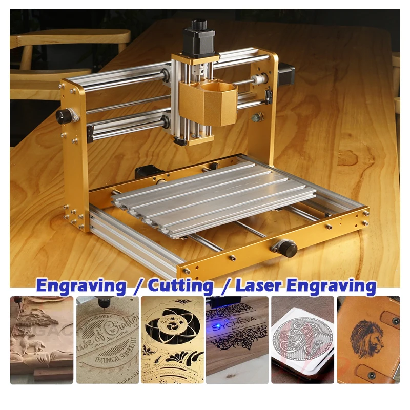 Mini LY 3018 Plus V2.0 CNC Wood Router Engraver Kit 500W with 52MM Spindle Holder and Nema17 Stepper Motors with Limit Switch