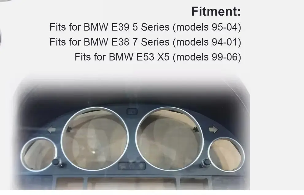 Chrome Gauge Ring For BMW E38 E39 E53 540i 740i X5