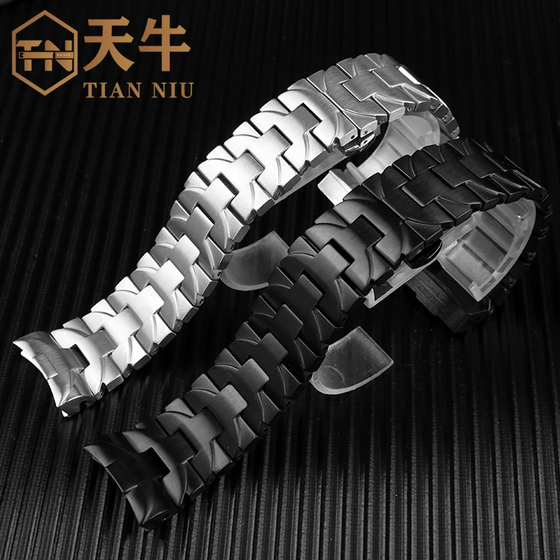 24mm metal watch band For Panerai PAM441 PAM111 series Curved stainless steel strap men's   men’s watch accessories