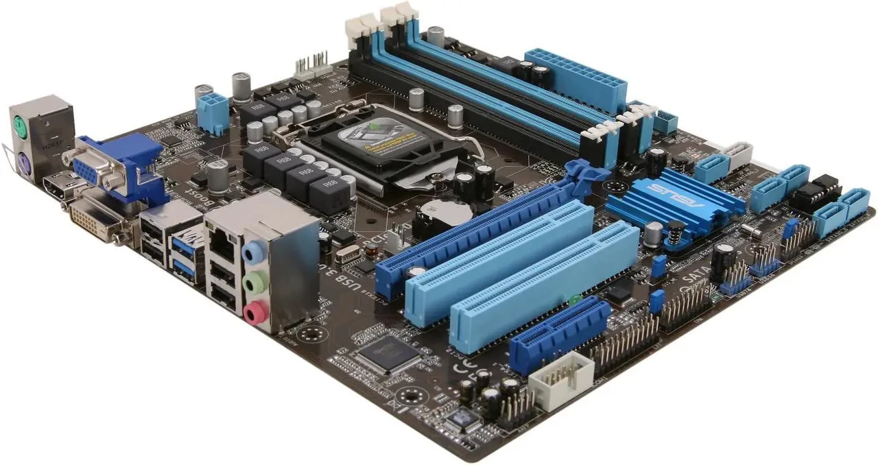 اللوحة الأم ASUS P8B75-M/CSM LGA 1155 Intel B75 2 × DDR3 16GB دعم Core i3-2130 G2020 3240 2320 3570 3770 G540 وحدة المعالجة المركزية مايكرو ATX