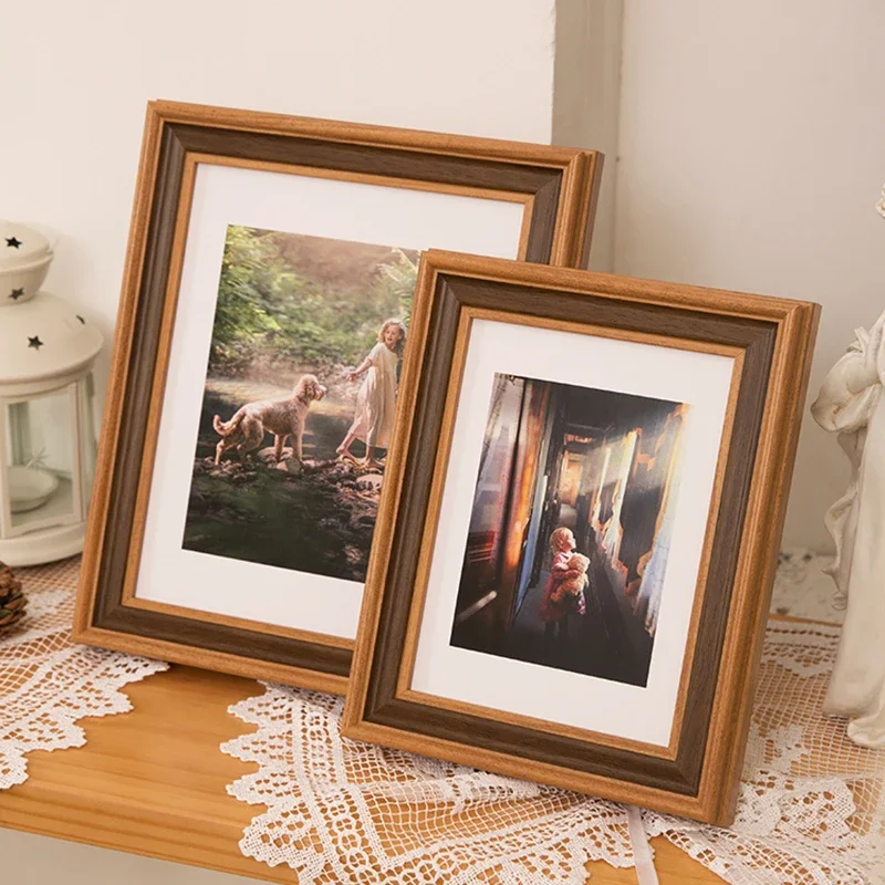 Photocards Vintage Wedding Photo Frame Shadow Photo Frame Creative Box Canvas Holder Portaretratos Marcos De Foto Decoration