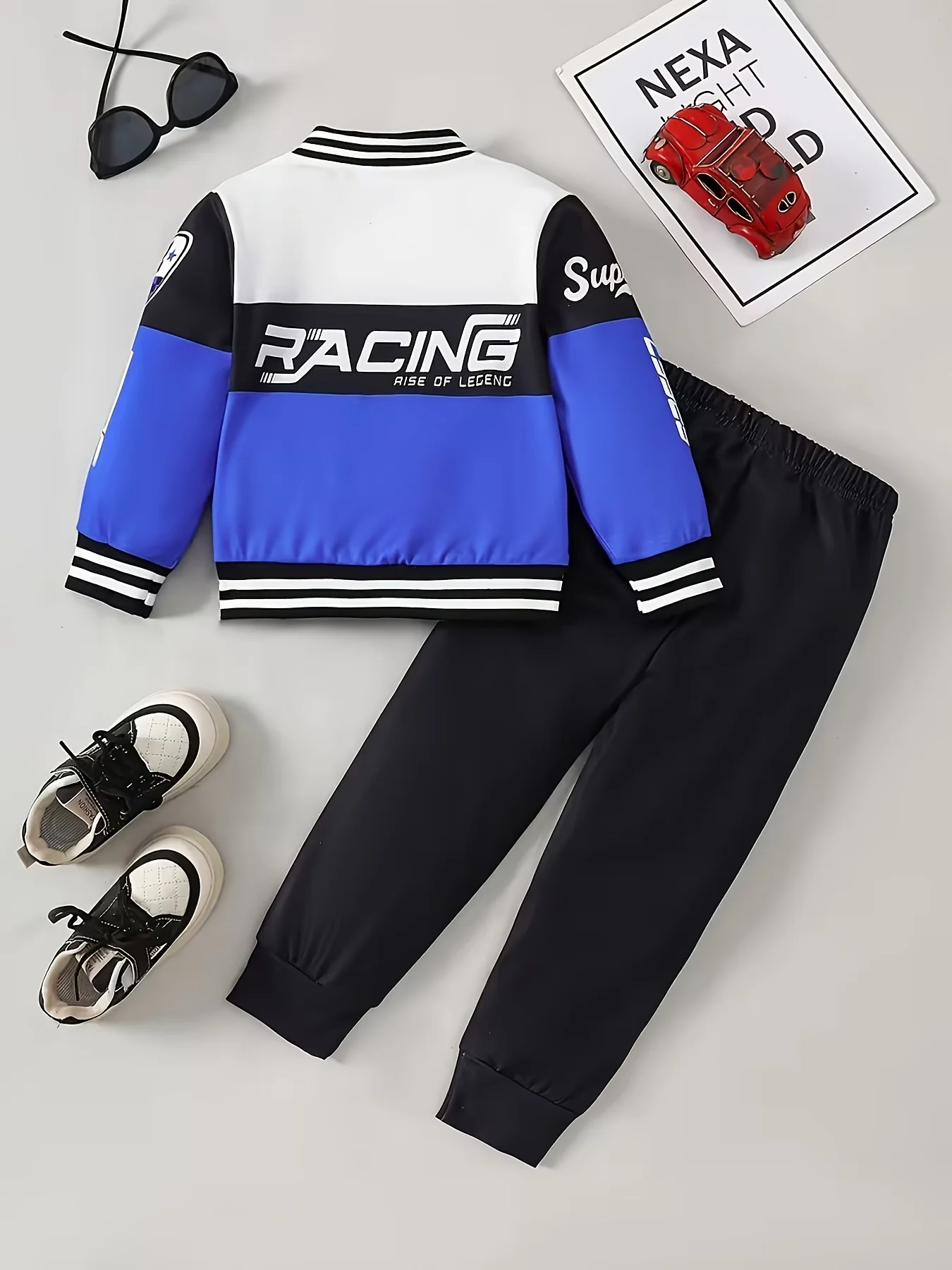 Cool Style Racing Element Boys Varsity Jacket Pants Set New Arrival