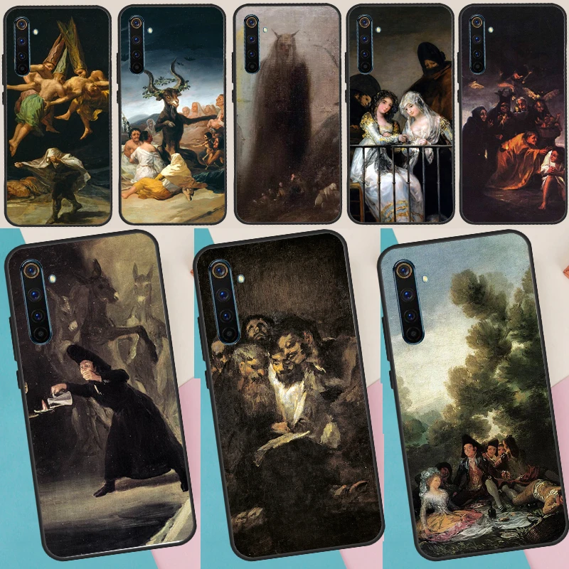 Capa para Celular Realme C75 C71 C65 C55 C63 C61 C53 C67 C35 GT6 GT7 15 Pro 10 11 12 14 13 Pro Plus com Estampa de Pinturas de Francisco Goya