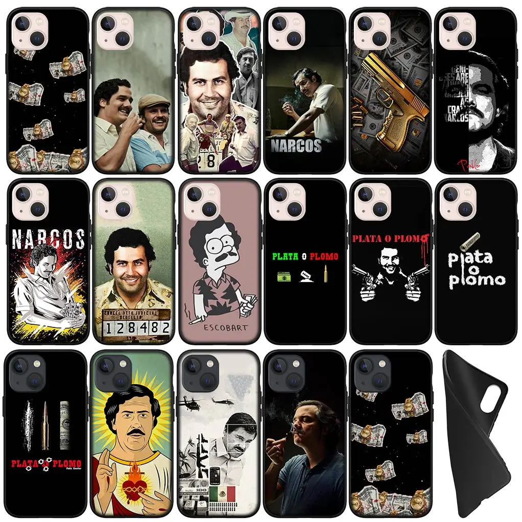 N-Narcos PABLOs ESCOBARs Cover Phone Case for Apple iPhone 15 14 Plus 13 12 Mini Pro Max + 13Pro 14+ 15+ Flexible Coque